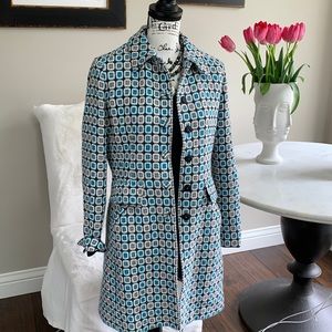 Nine West Patterned Trench Coat